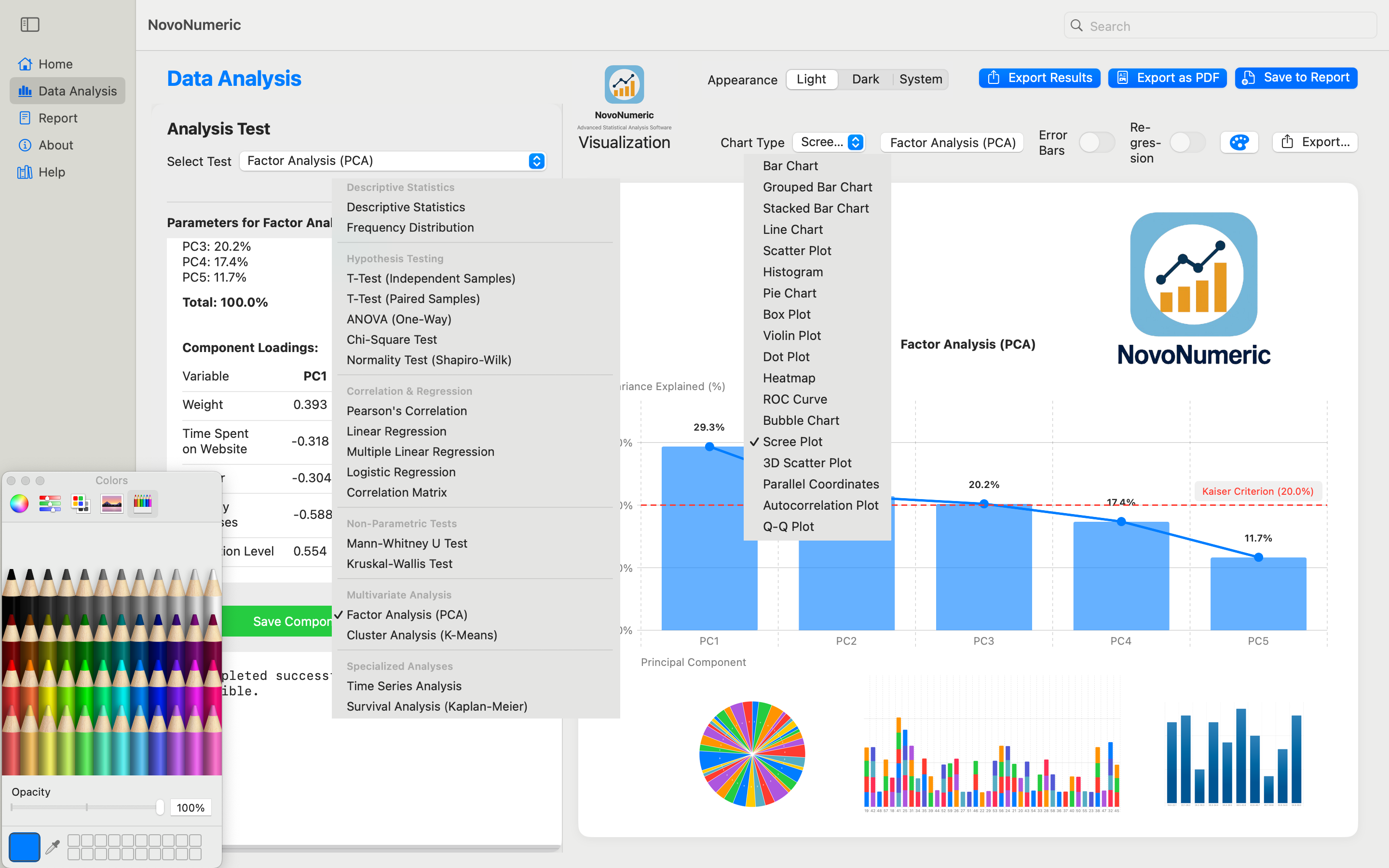 NovoNumeric App Interface